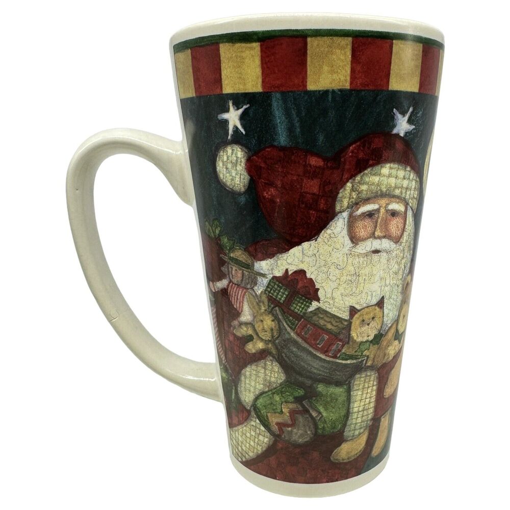 Certified International Susan Winget‎ Christmas Coffee Mug Santa Presents *Read*